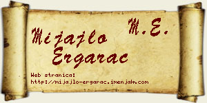 Mijajlo Ergarac vizit kartica